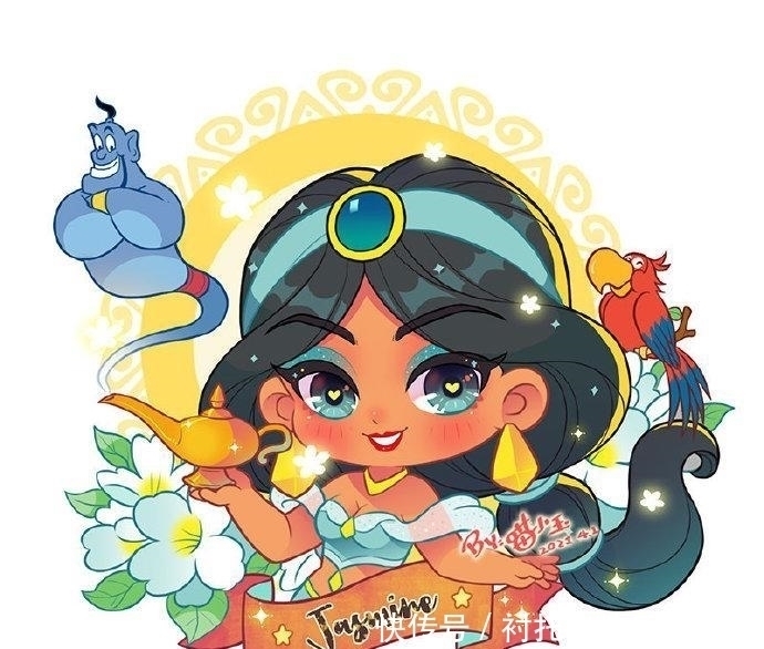 迪士尼公主|可爱风的迪士尼公主,乐佩公主甜美动人,花木兰温柔优雅