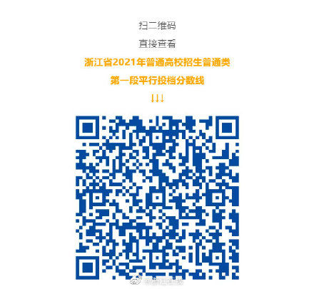 浙江省|浙江省普通类第一段平行投档分数线出炉