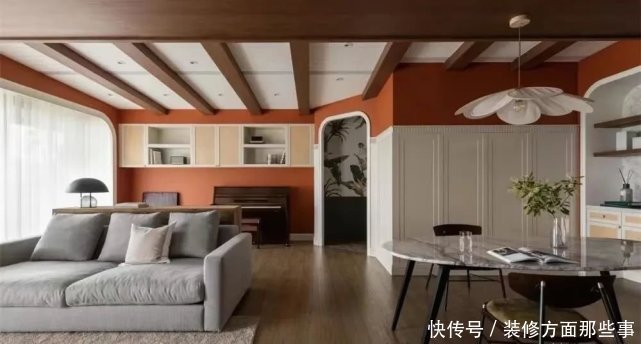 卫生间|看腻了日式北欧,来看看她家113㎡脏橘+墨绿的东南亚风吧