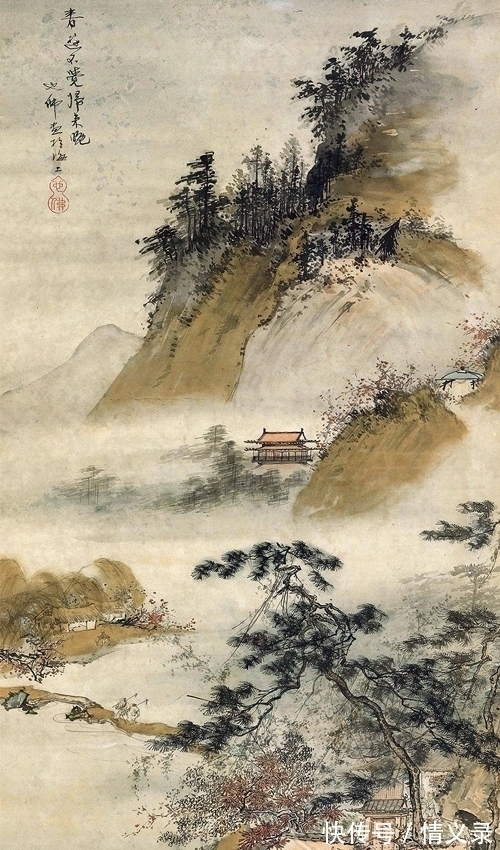 用色$临摹不是偷懒,而是表达敬意,胡也佛绘《春游图》