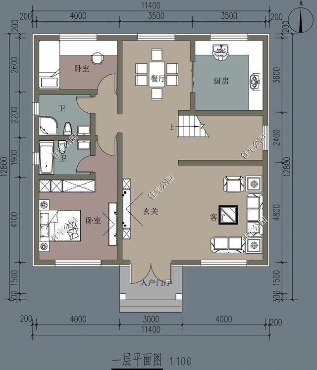 户型图|10套占地150平米的农村别墅户型，20万的造价就能建一栋