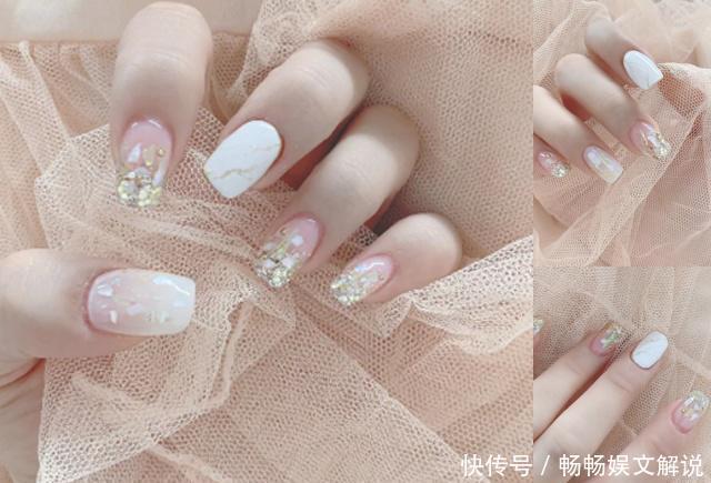 无名指|小清新宝藏美甲分享,甜而不腻又显白,男人都爱的配色
