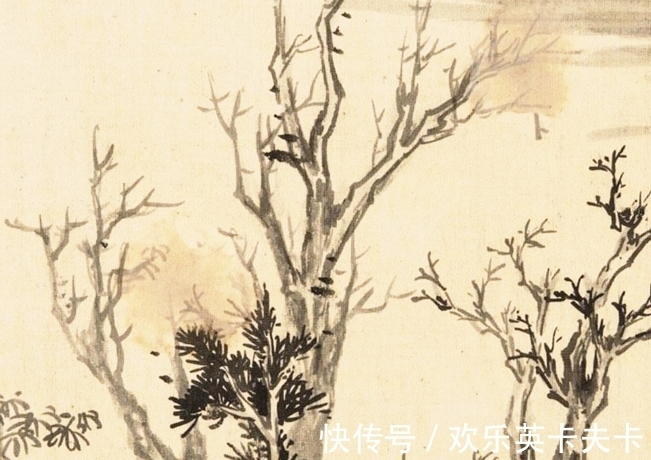 山水画#从以形写形到以形写意,董其昌小品画一帧