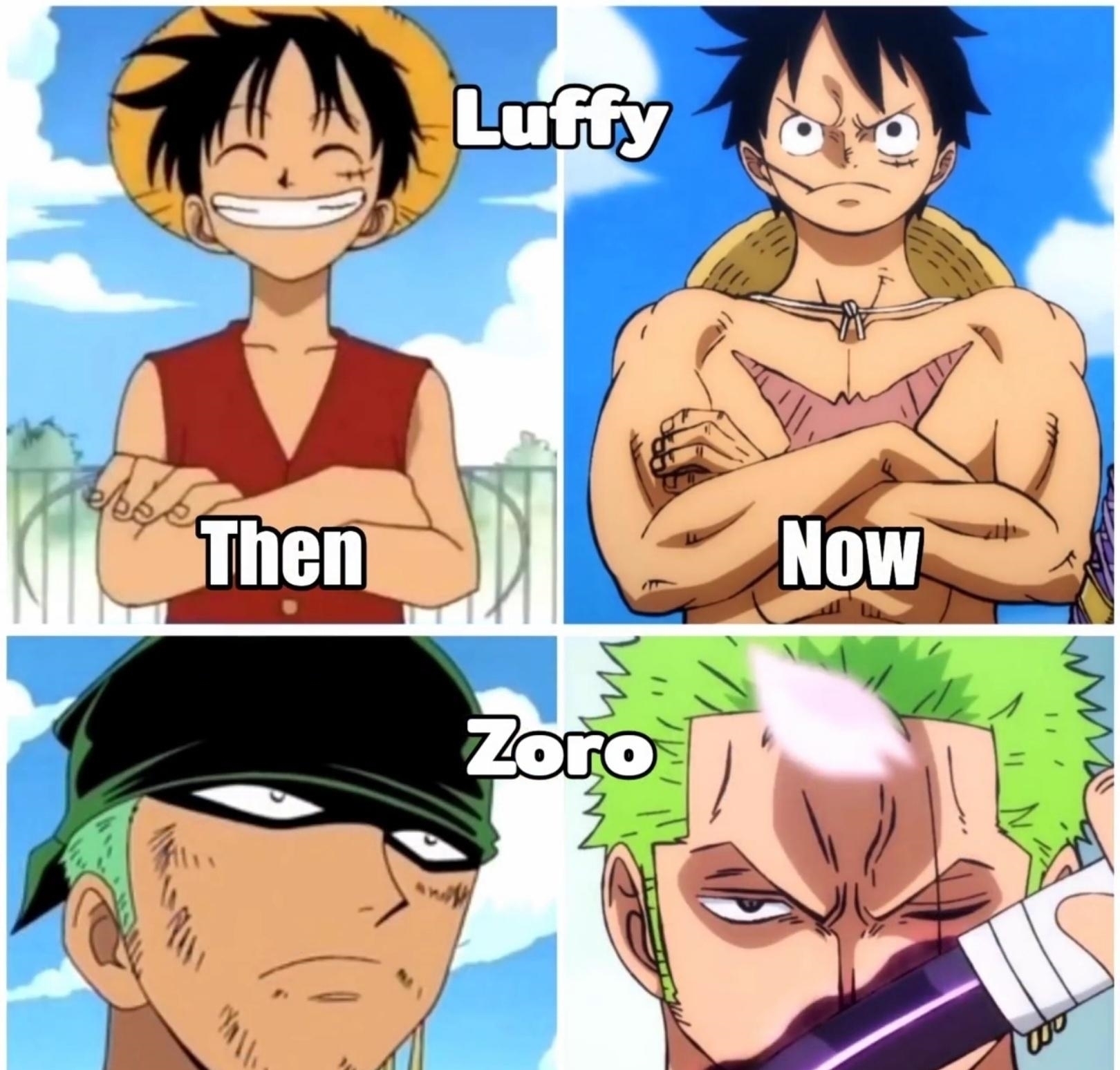 乌索普|《海贼王》角色画风变化,路飞变得强壮,索隆越来越帅