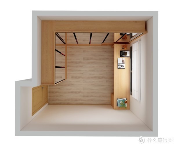 书房|8㎡书房两面书墙,9㎡儿童房上下铺衣柜,小空间利用典范!