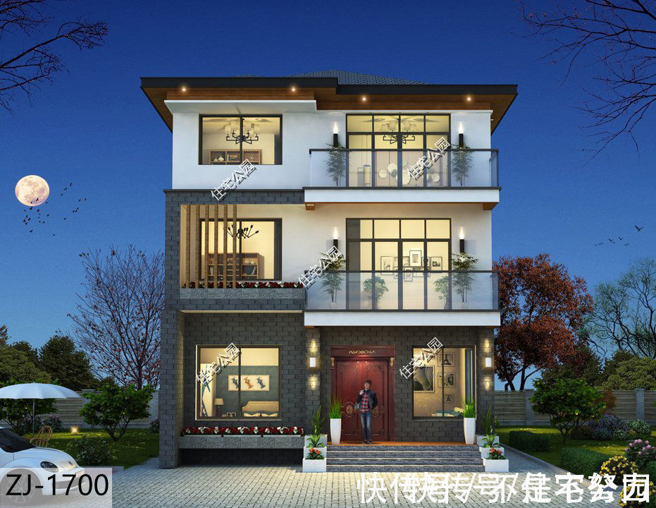百平|8×9米占地只有86平,农村小户型这样设计,人见人爱