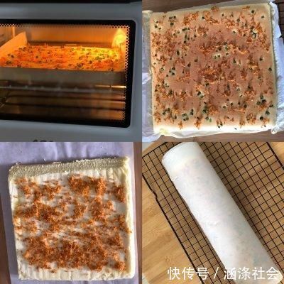 蛋糕卷|这样的卷不裂的香葱肉松蛋糕卷你吃过吗?
