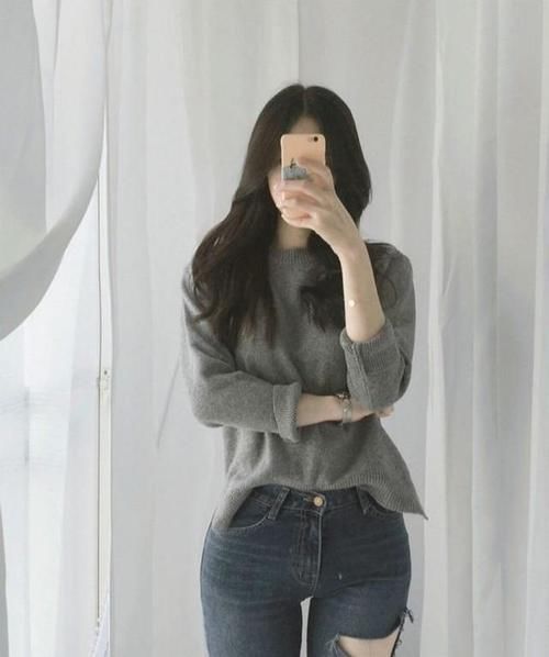 妹子|妹子凹凸有致的身材穿搭紧身牛仔裤, 魅力无限，轻松秀出女人的美