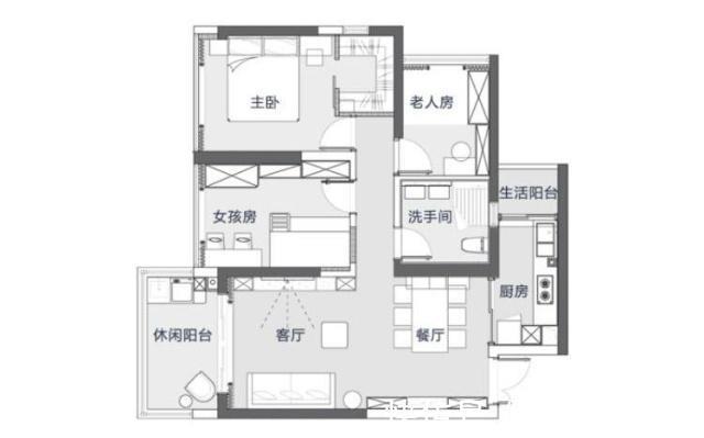 浪漫|90平高级灰调,从未见过如此和谐的配色,温馨浪漫的五口之家