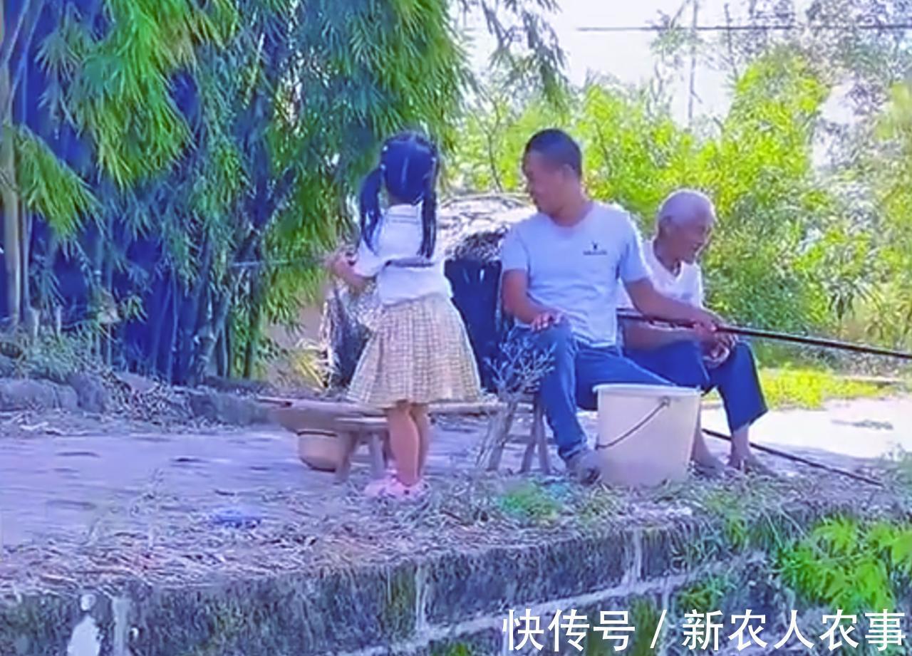 爷爷|重庆爷孙三人组团钓鱼,萌娃起竿就是一条鱼,网友:爸爸情何以堪