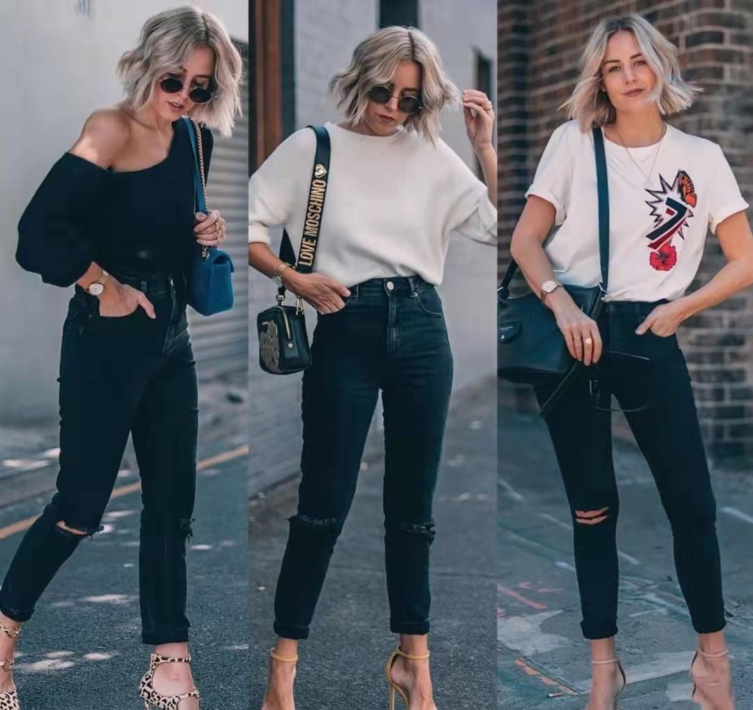 小黑裤|阔腿裤过时了，今年秋季流行“小黑裤”，小个子穿显高又时髦