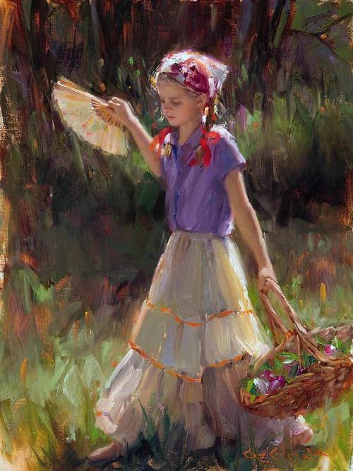 美少女!从小就渴望成为一个艺术家!美国画家笔下美少女油画欣赏