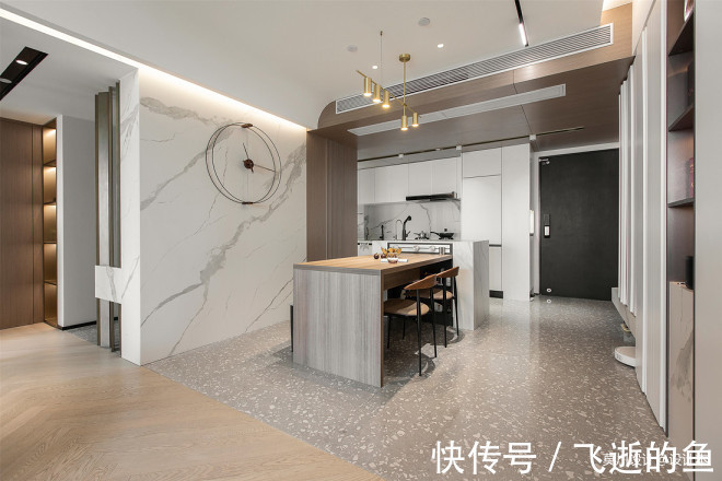 空间|黑白灰调性,三室改两室,三分离设计