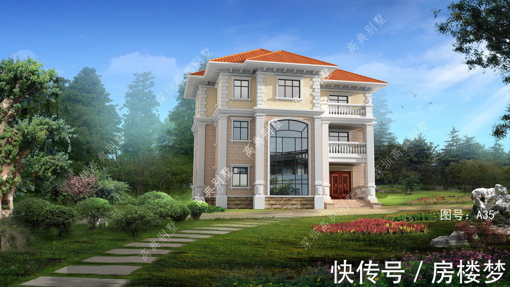 外观|这款欧式别墅满足你的所有要求,外观简洁大气,很有气质。