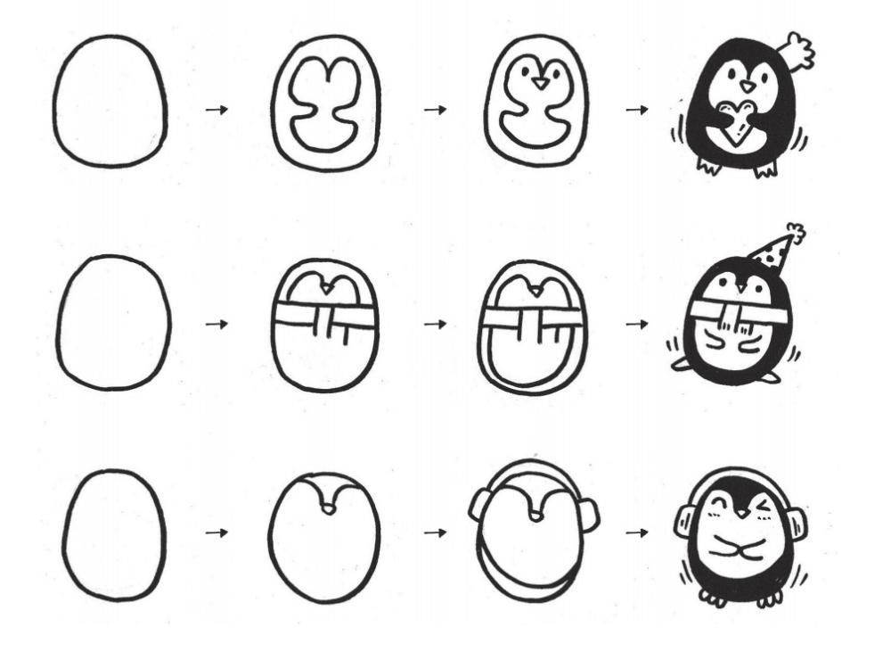 玩儿|画画一定要天分?这些简笔画,只用随手涂鸦就能完成,跟玩儿似的