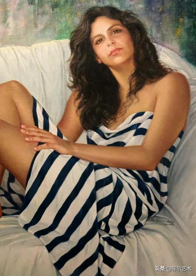 女画家@女画家索莱达·费尔南德斯画笔下的女子人物沉稳自然,美丽优雅