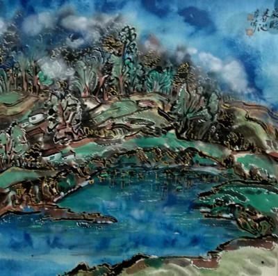  山水|青紫重彩一一王存海