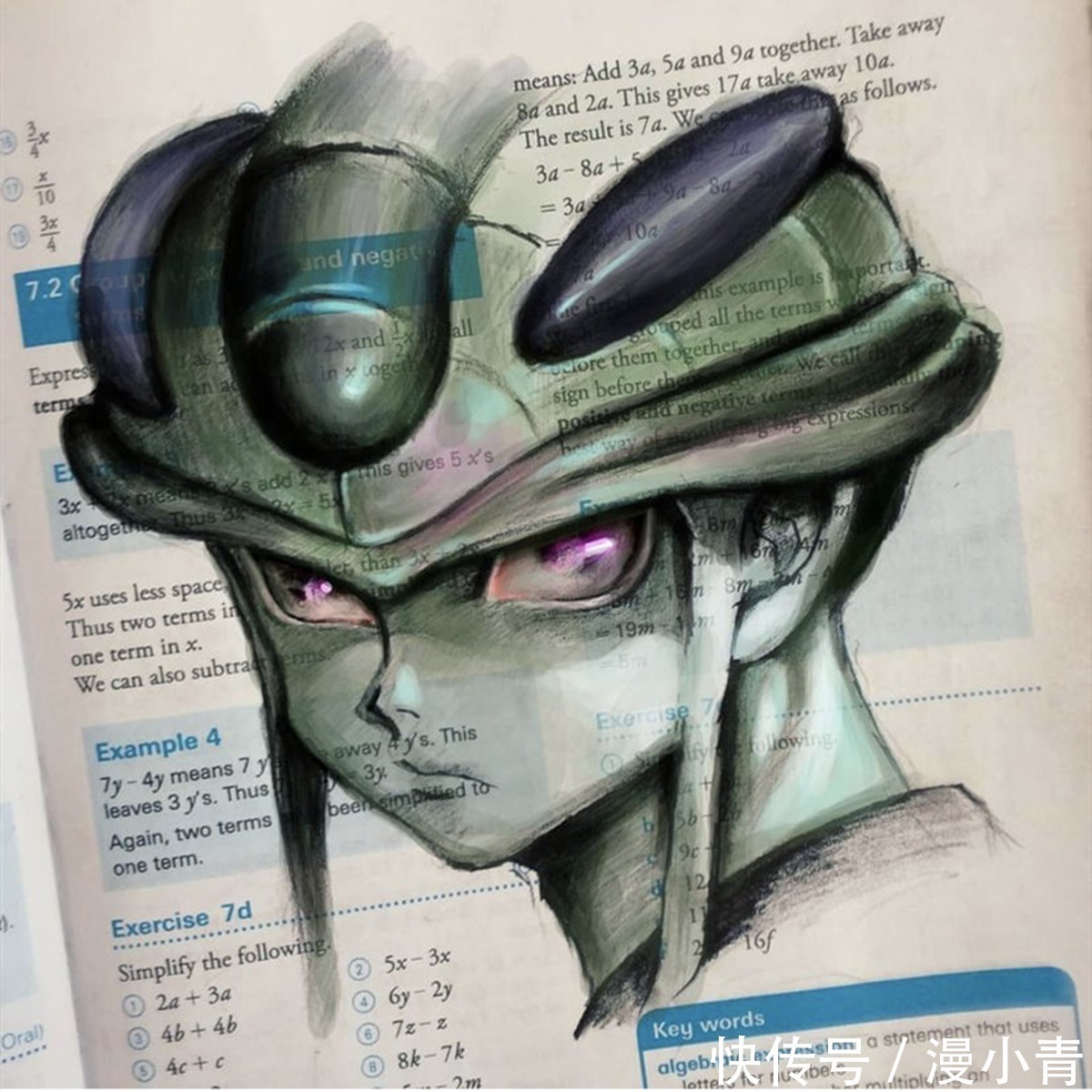 人物!画师上英文课开小差,画出了经典的人物形象,难道美术课不能画吗