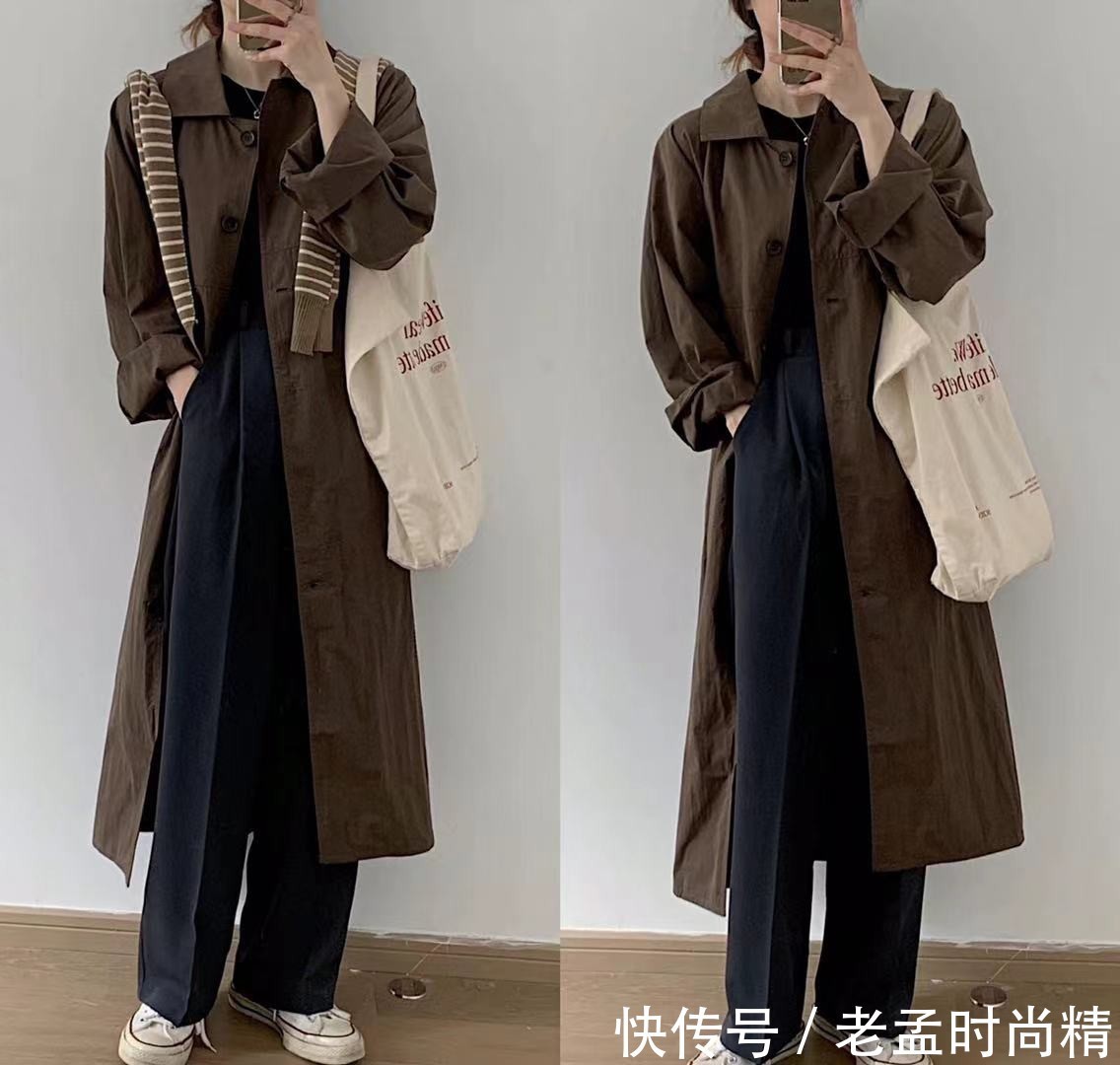 打底衫|早秋复古风 裙子、针织衫的搭配,显得简约温婉