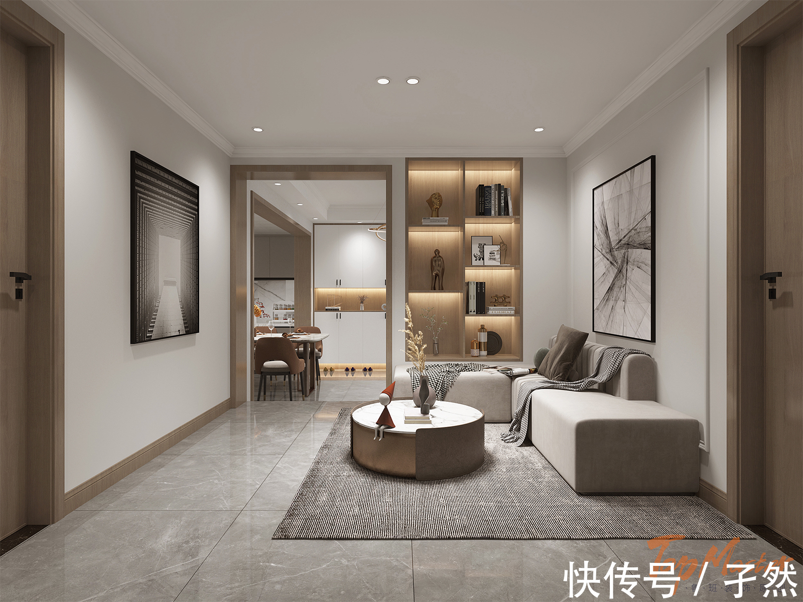 轻奢|【鲁班装饰】米兰园175㎡现代轻奢风格，质感奢华
