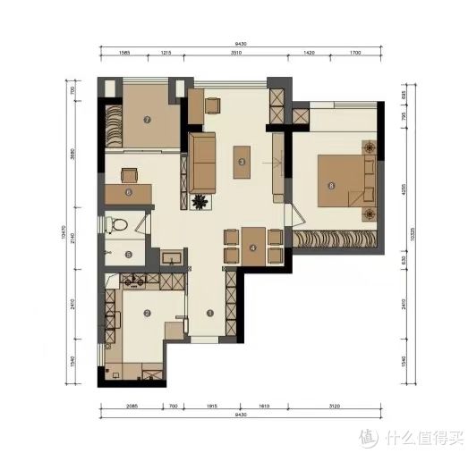 屋主|重庆65㎡两室之家，打造超大客厅+可开合书房，视觉翻倍功能强，太牛了