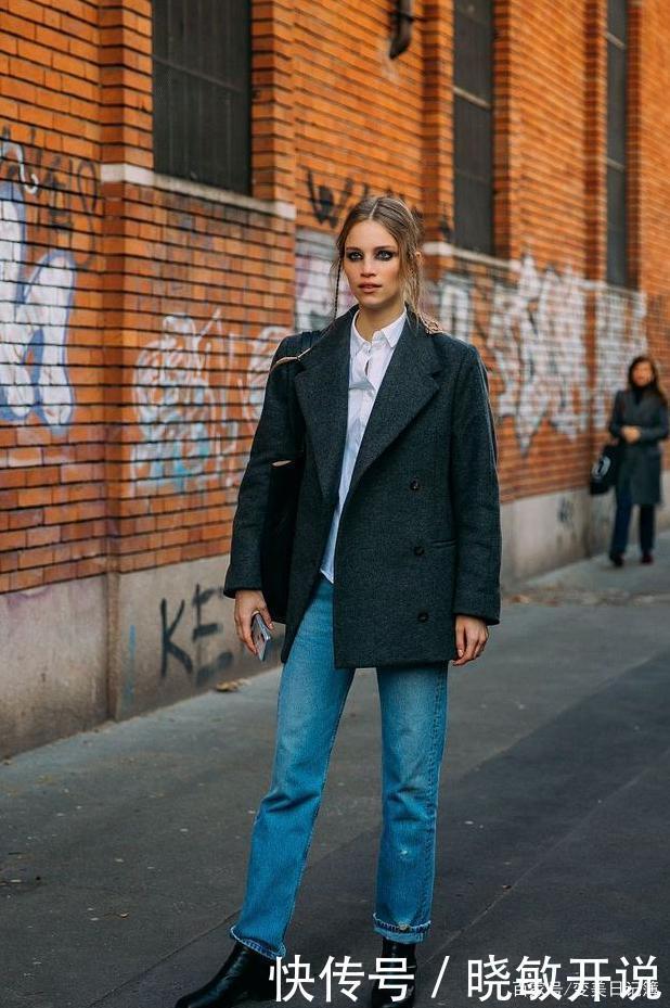 初冬火了一种穿搭,叫“西装+直筒裤”,简约优雅又高级