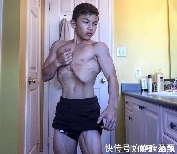 男孩|美国15岁男孩沉迷健身练成一身肌肉,大家却都为他这个隐忧担心!