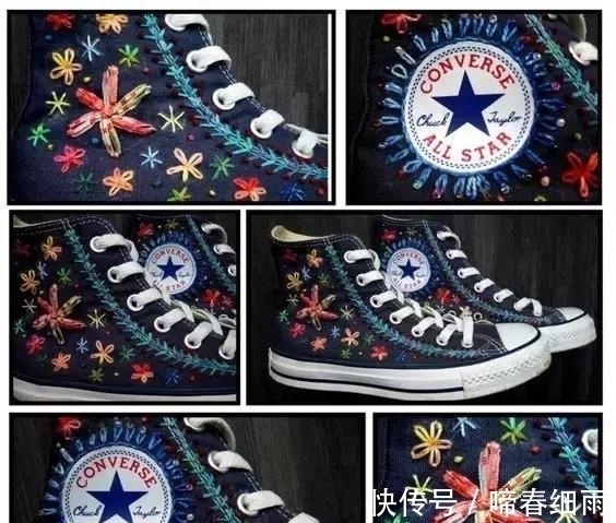 diy 小白鞋穿腻了?试下刺绣后的小白鞋,一样穿出“花”样!附教程