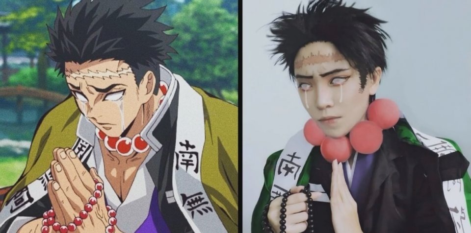 祢豆子|鬼灭之刃COS:祢豆子惹人怜爱,伊之助肌肉感十足,漫迷们裂开了