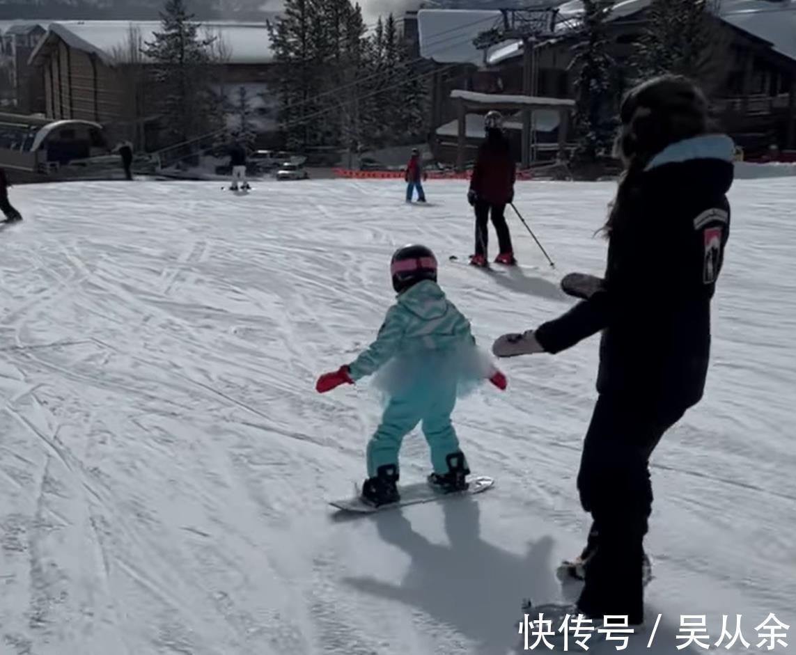 女儿|瓦妮莎晒全家滑雪照:故地重游,一番话让人泪目,女儿天赋惊人!