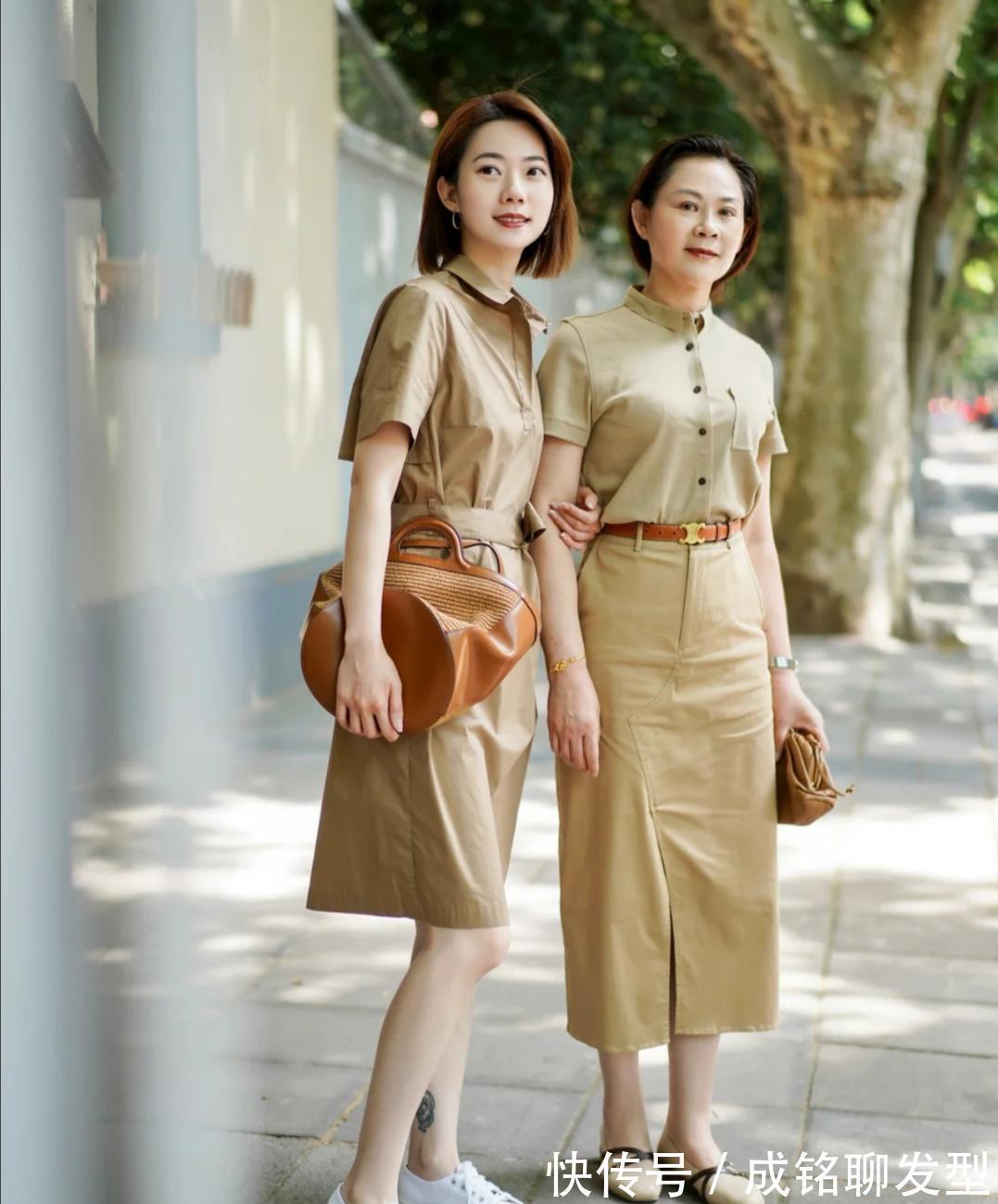 连衣裙|身材微胖的中年女人,学学这位些主的优雅穿搭,时尚减龄又显瘦