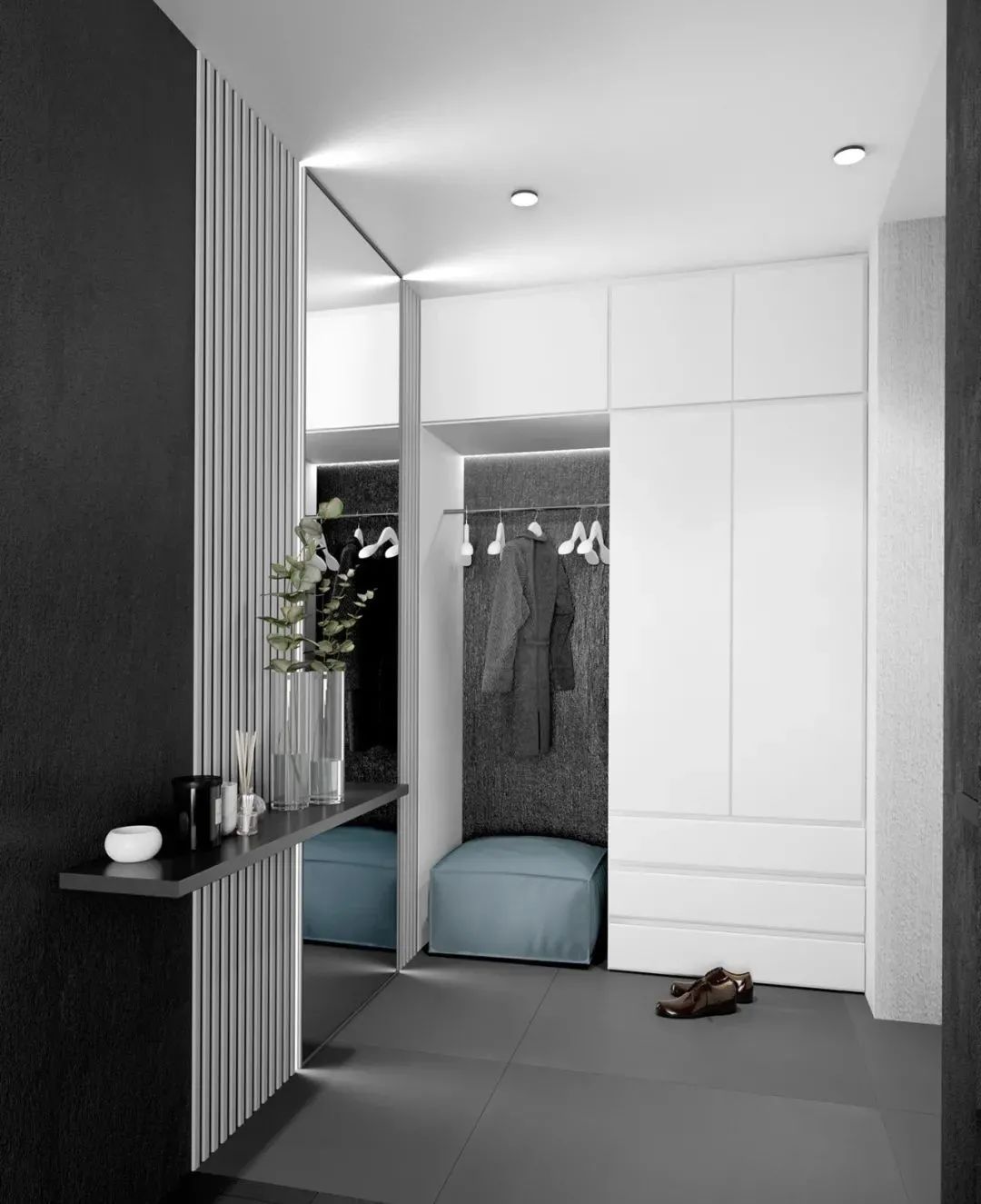 家装|80款入户鞋柜设计方案,人家这样装,太亮眼了