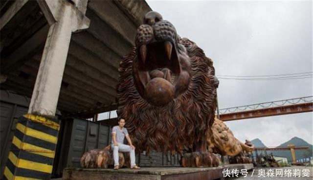 “巨型雄狮”根雕长15米,要价千万,这件艺术品能否顺利卖出?