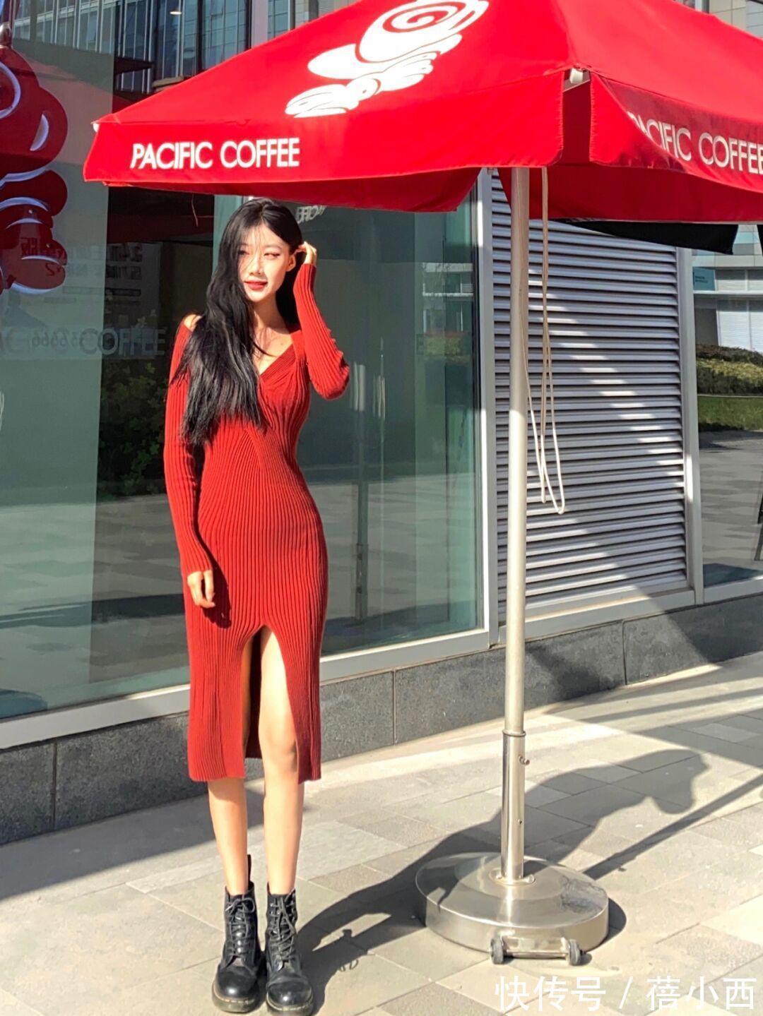 针织连衣裙 冬天穿衣内搭怎么选?直接入手“针织连衣裙”,温柔、大气又chic