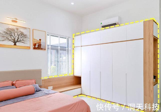 多层架|2021年卧室都流行这么装了,衣柜+飘窗做一体化设计,最少能省5㎡