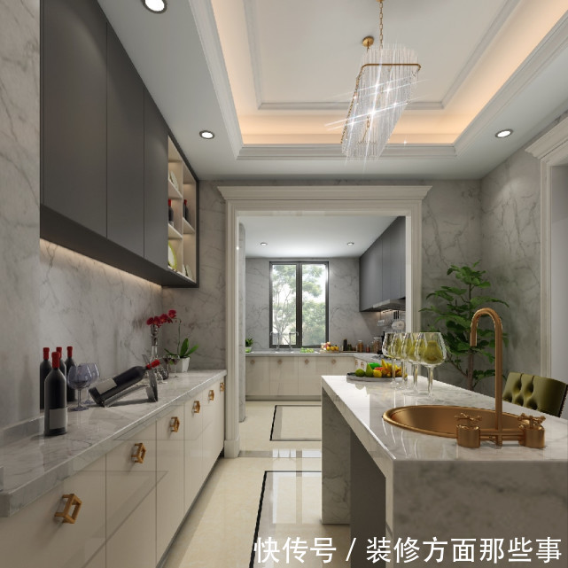 轻奢|200平美式轻奢四居室,有情调又不乏自在感