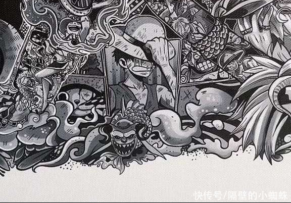 乔巴|海贼王：这个“索隆”不简单，足足画了几十位角色，细节堪称无敌