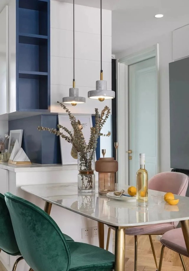 曝光|90㎡新婚宅曝光,这北欧跨界轻奢油画般的家,简直好看到犯规