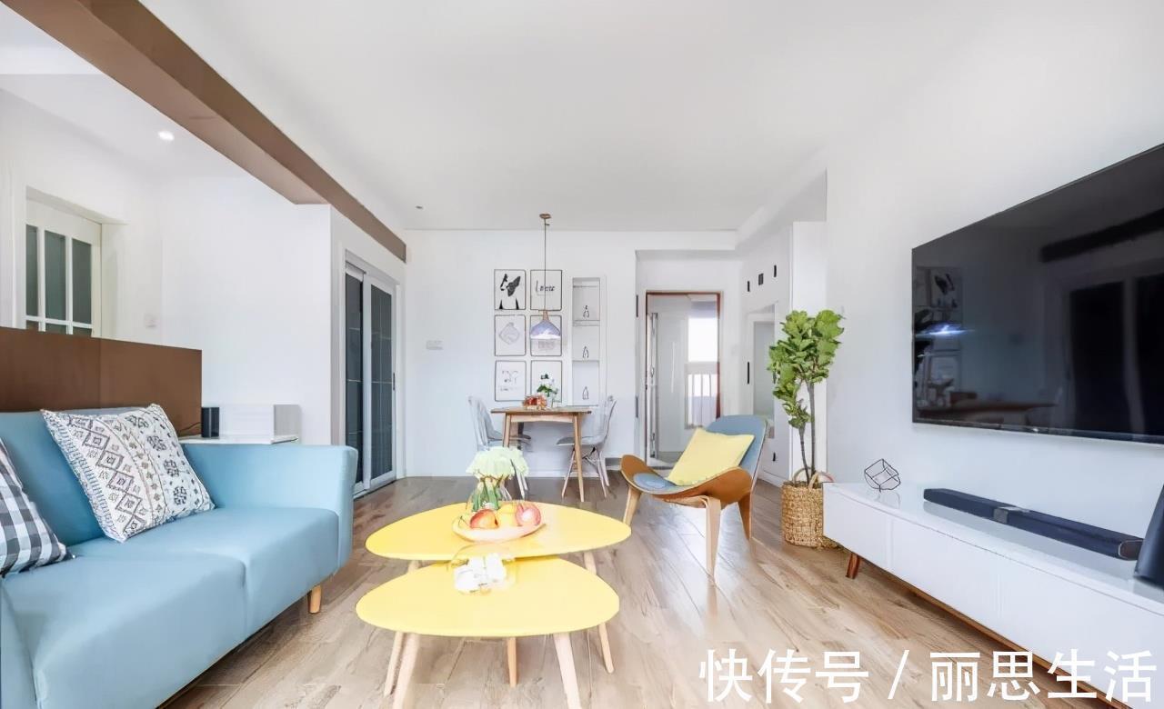 小家|夫妻的70㎡简约风两居,餐厅改书房,巧变小三居,简约温馨真舒适