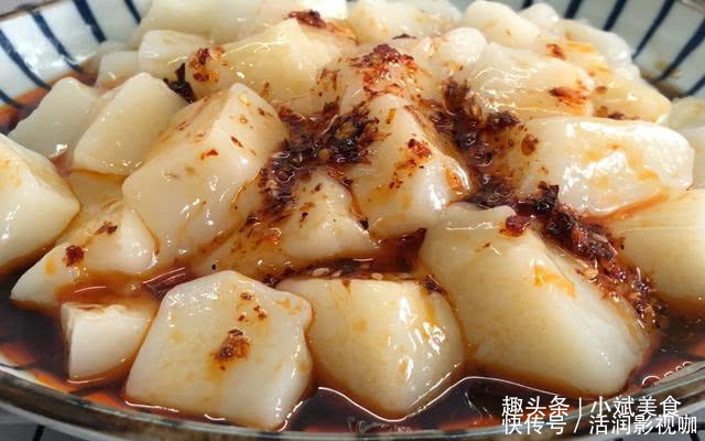  过瘾|一碗大米，一碗水，教你在家做米豆腐，麻辣鲜嫩，比凉粉好吃过瘾