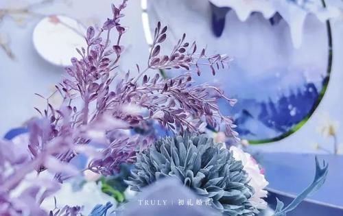 清新典雅的蓝紫色系新中式婚礼，喜欢这种风格的新人看过来吧