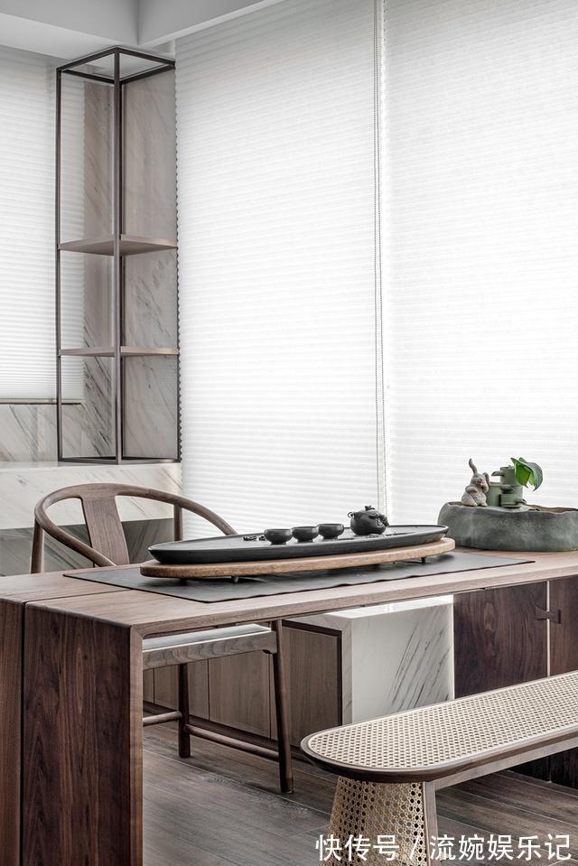 茶室|上海夫妻晒出235㎡新家，越简单越高级，让人一见倾心的中式风