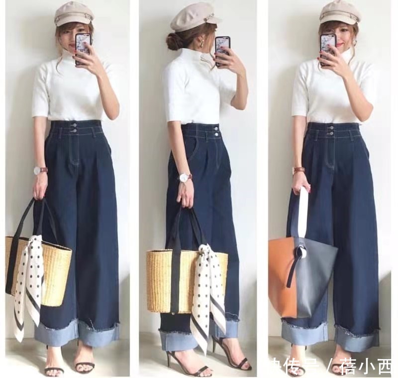 时尚感|日本小姐姐的阔腿裤穿搭太高级,简约又优雅,每一套都可照着穿