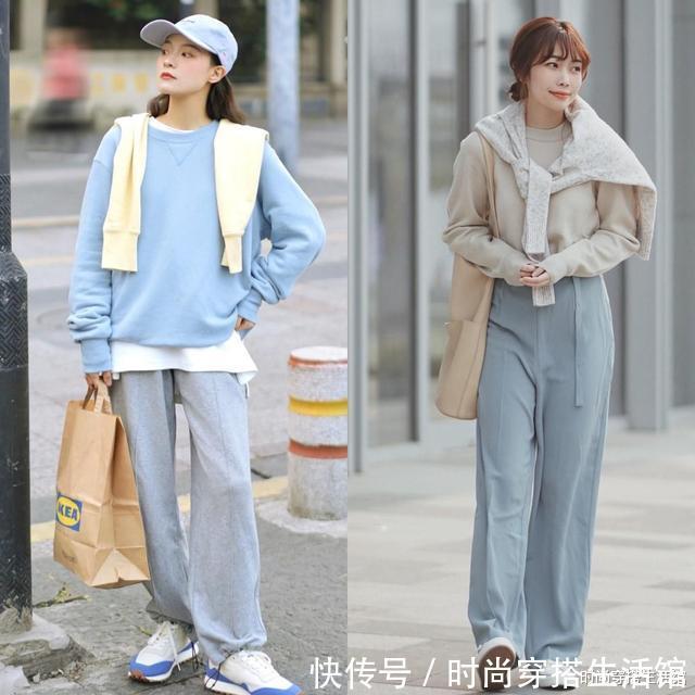 面料|连衣裙失宠了,今年流行的是“薄卫衣+裤子”,保暖显瘦又时髦