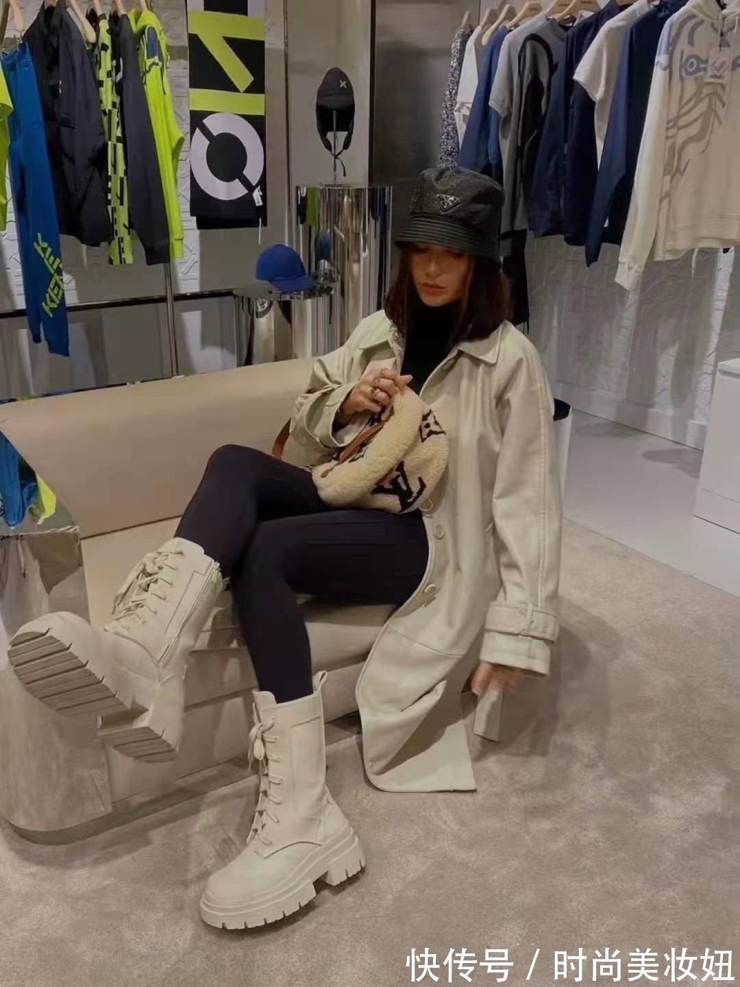 统一性 大衣不要总是搭配半身裙,配这几款裤子更洋气,时髦精都爱穿