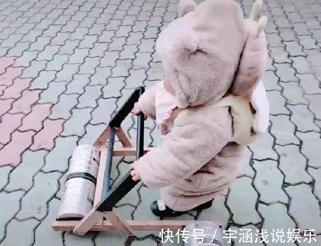 宝宝|为让宝宝更好学步,宝爸一顿“神操作”,打造了“高端”学步车!