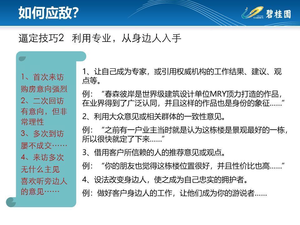 技巧|碧桂园销冠全套逼单技巧，助你做好房产销售