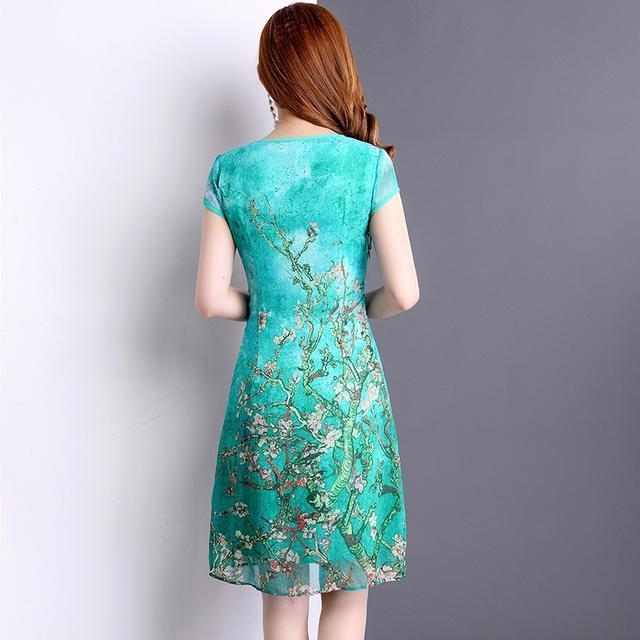 雪纺连衣裙 复古文艺范民族风美裙,关键的时候还能为你抵挡紫外线