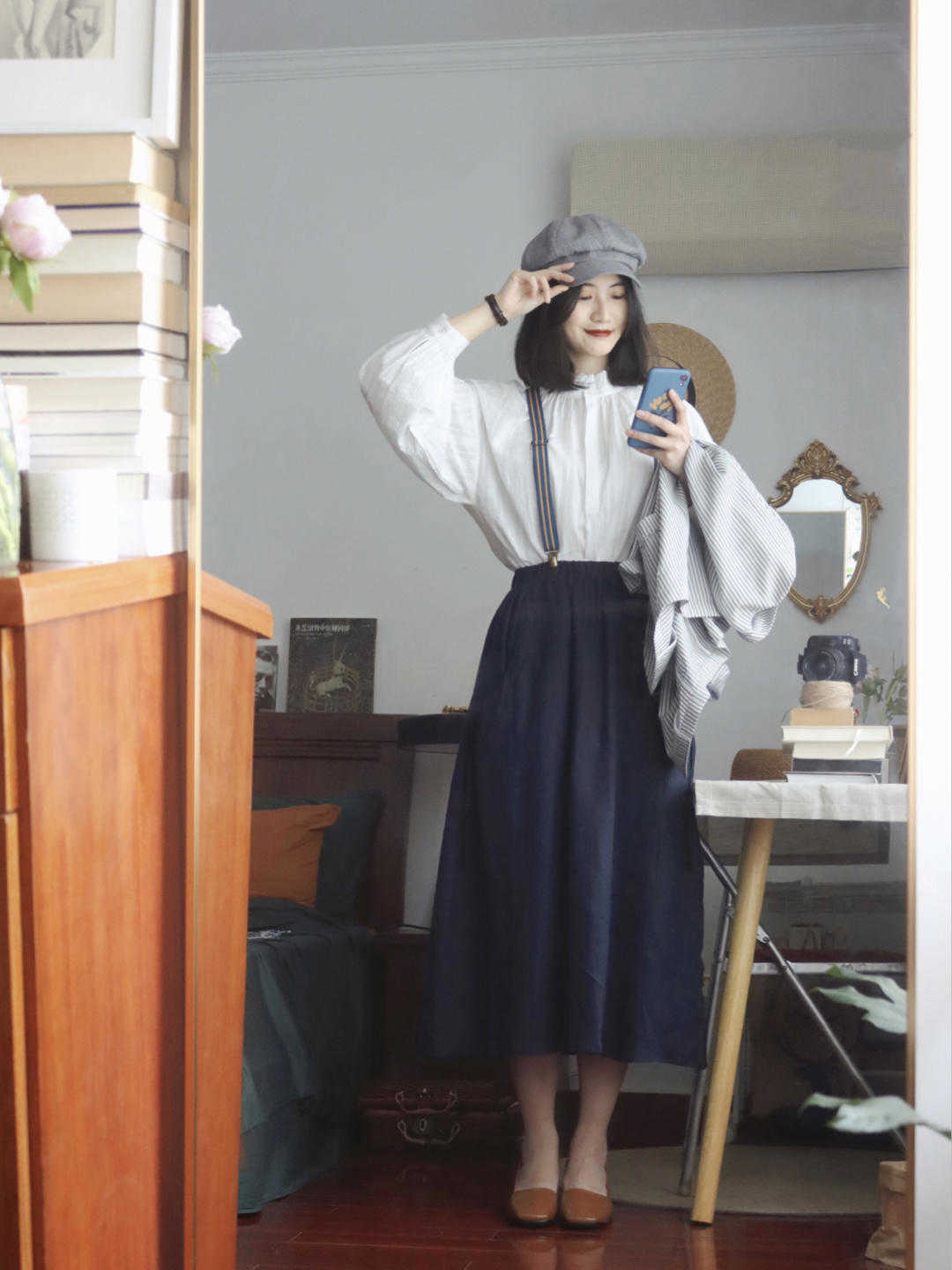 半身裙|又美又高贵,这个日系美女的私服穿搭,美好又高级