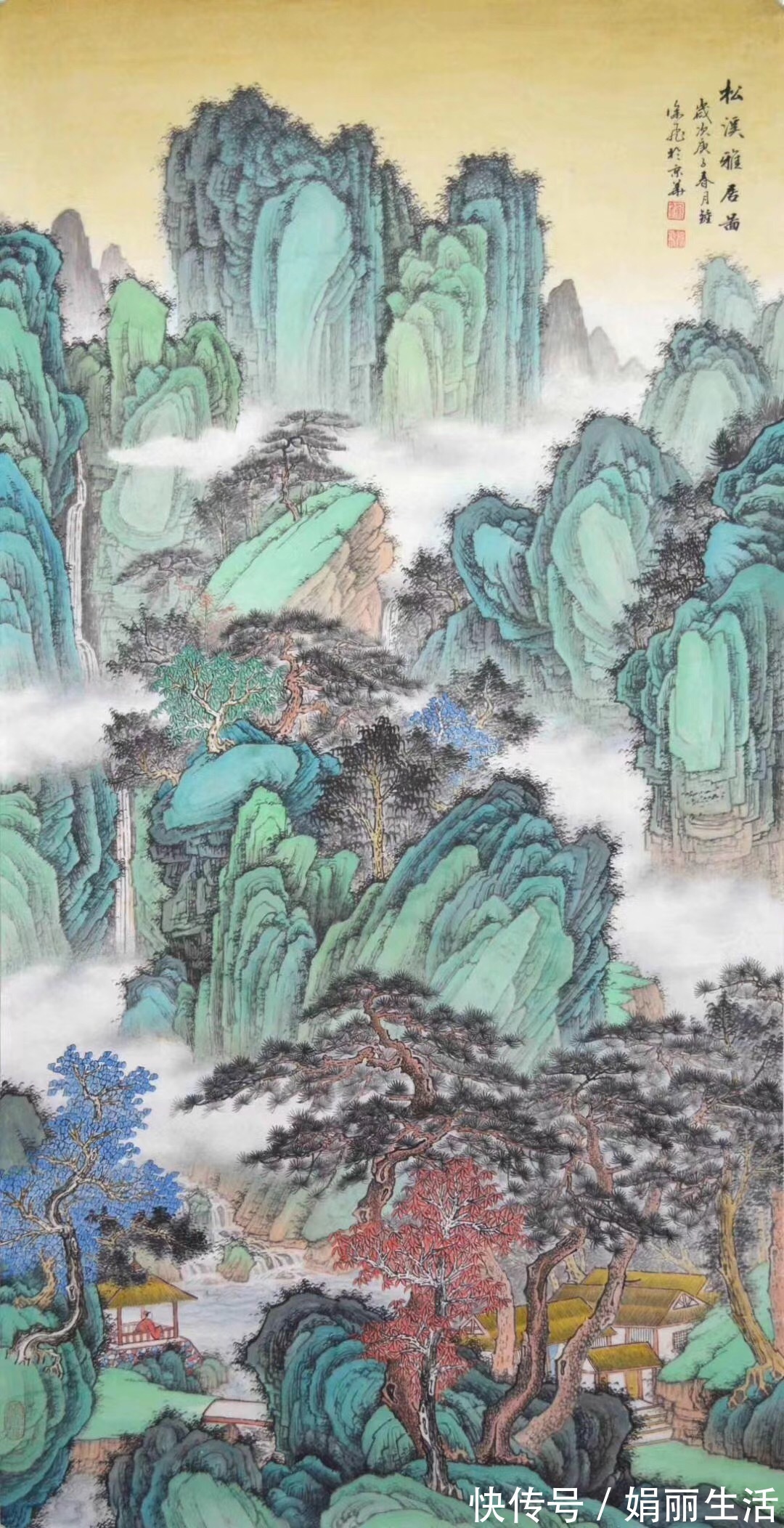 画家|画家专栏 │钟徐飞——东风一样翠红新, 绿水青山又可人